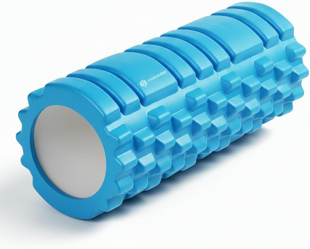 Strong Foam Roller – Deep Tissue Medium Density Muscle Massager with Myofascial Trigger Point Release, Back Massage Roller for Soreness and Mobility 13 x 5.5 Inch