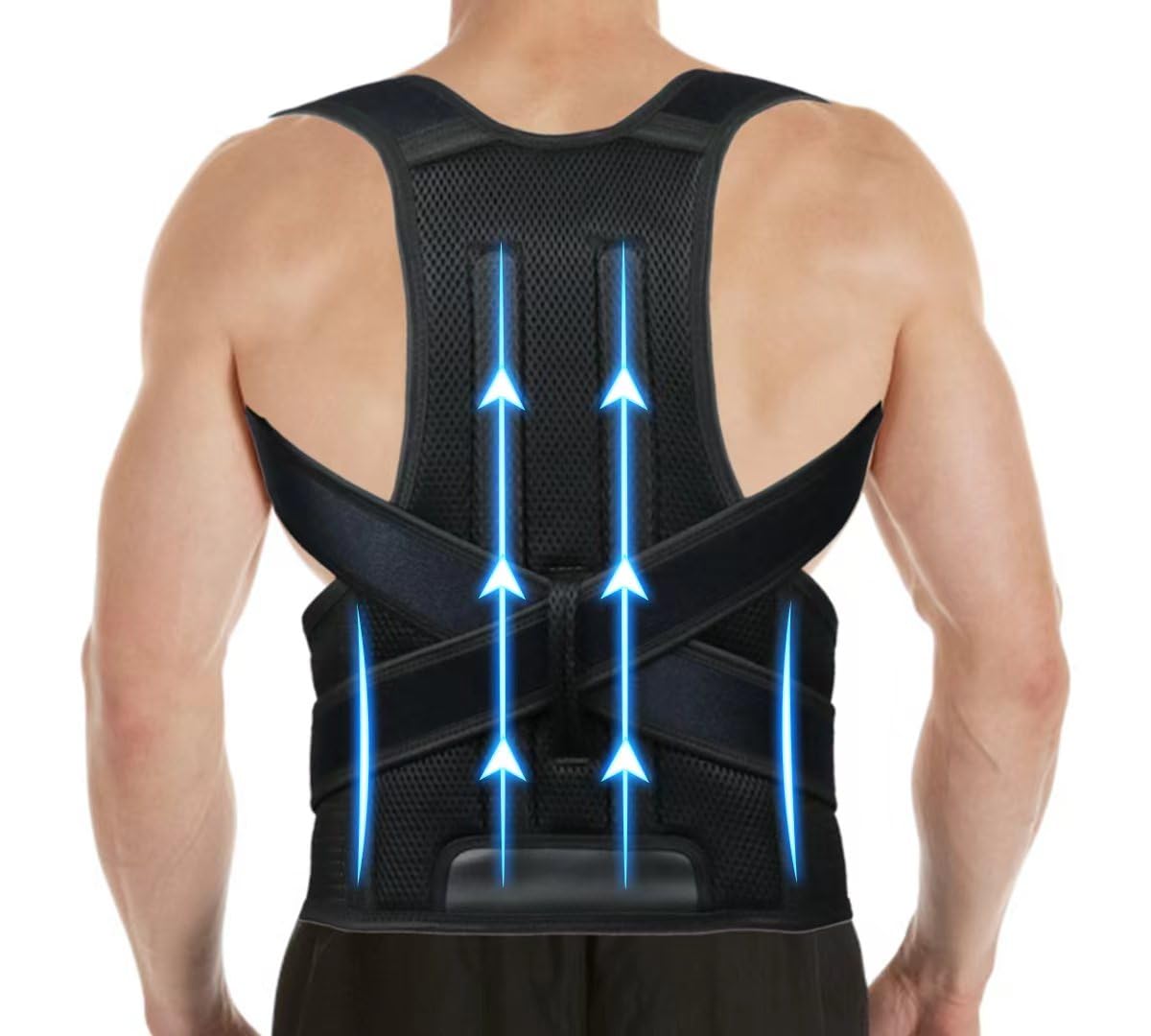 Posture Corrector for Men and Women,Adjustable Back Brace for Upper and Lower Back Pain Relief – Improve and Neck,Shoulder,Back Relieve XL(37″-42″)