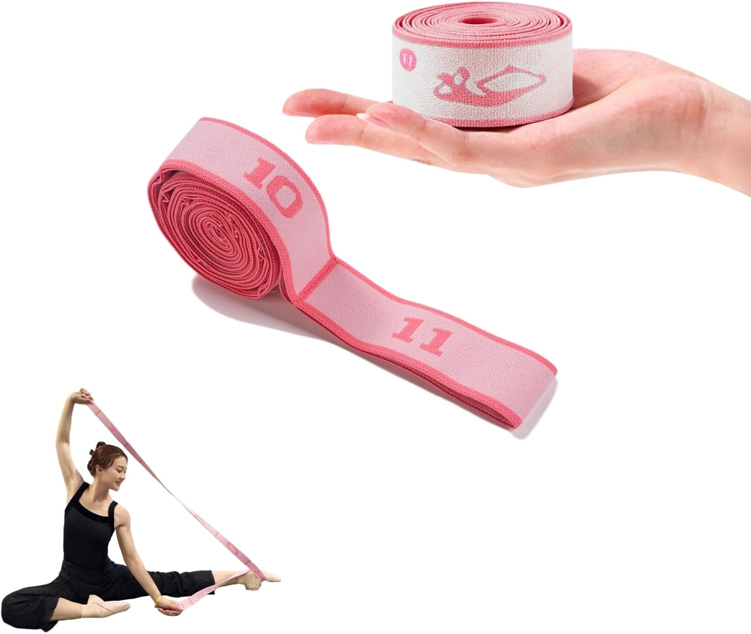 Multi-Loop Stretch Band – Yoga, Pilates, Ballet, and Physical Therapy Stretching Strap for Flexibility, Leg Stretching, and Exercise – Durable Stretching Equipment for Dance and Fitness