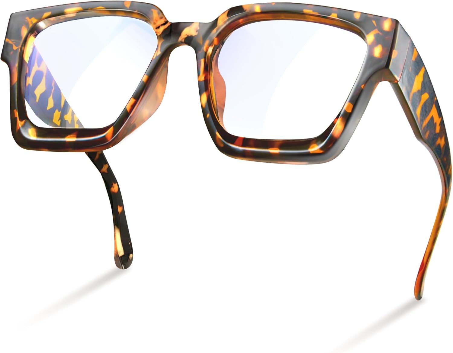 livho Oversized Eyewear Frame for Woman and Men – Rectangle Fashion Glasses for Computer, Chic Preppy Frame