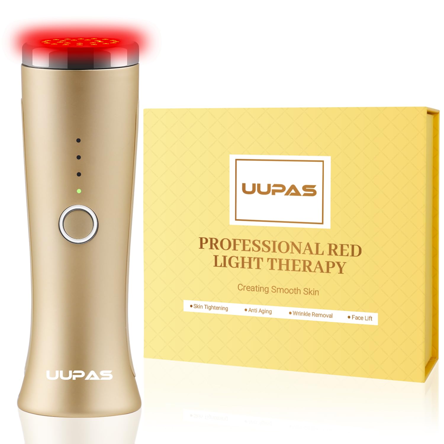 Red Light Therapy for Face – FDA Cleared – UUPAS LED Light Therapy Facial Massager for Face – Skin Tightening Machine for Anti Aging,Wrinkle Removal,Face Lift