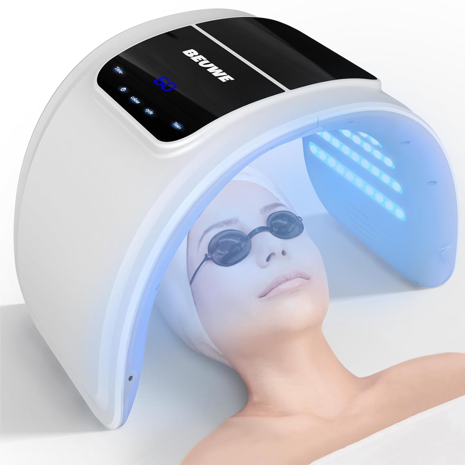 Red-Light-Therapy-for-Face，Led Face Mask Light Therapy Red & Blue Rejuvenation Tool SPA Equipment Led Neck Body Hand Mask for Skincare at Home
