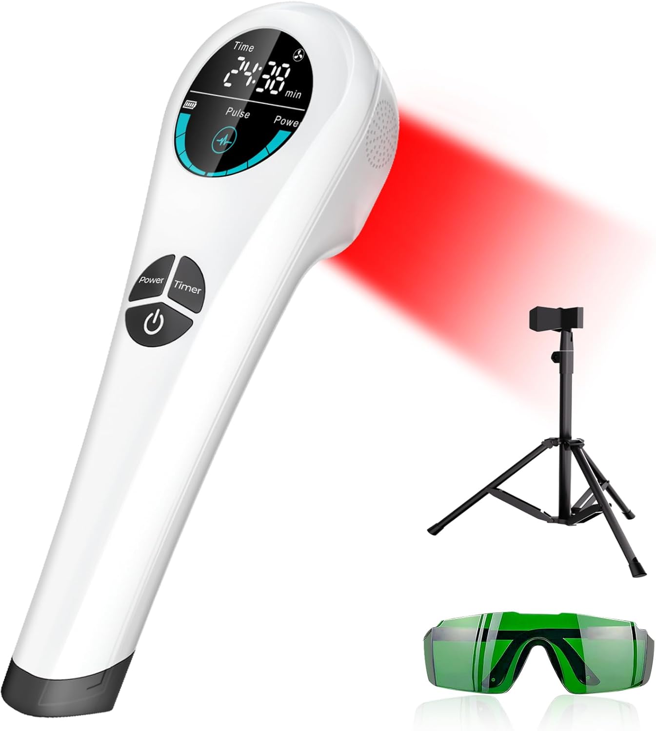 Cold Laser Therapy Device – Dual Wavelength 4×808nm & 14×650nm Red Light Therapy Wand, Handheld Infrared Light Therapy for Humans & Pets, Red Light Therapy for Body, Joint, Back, Knee, Muscle