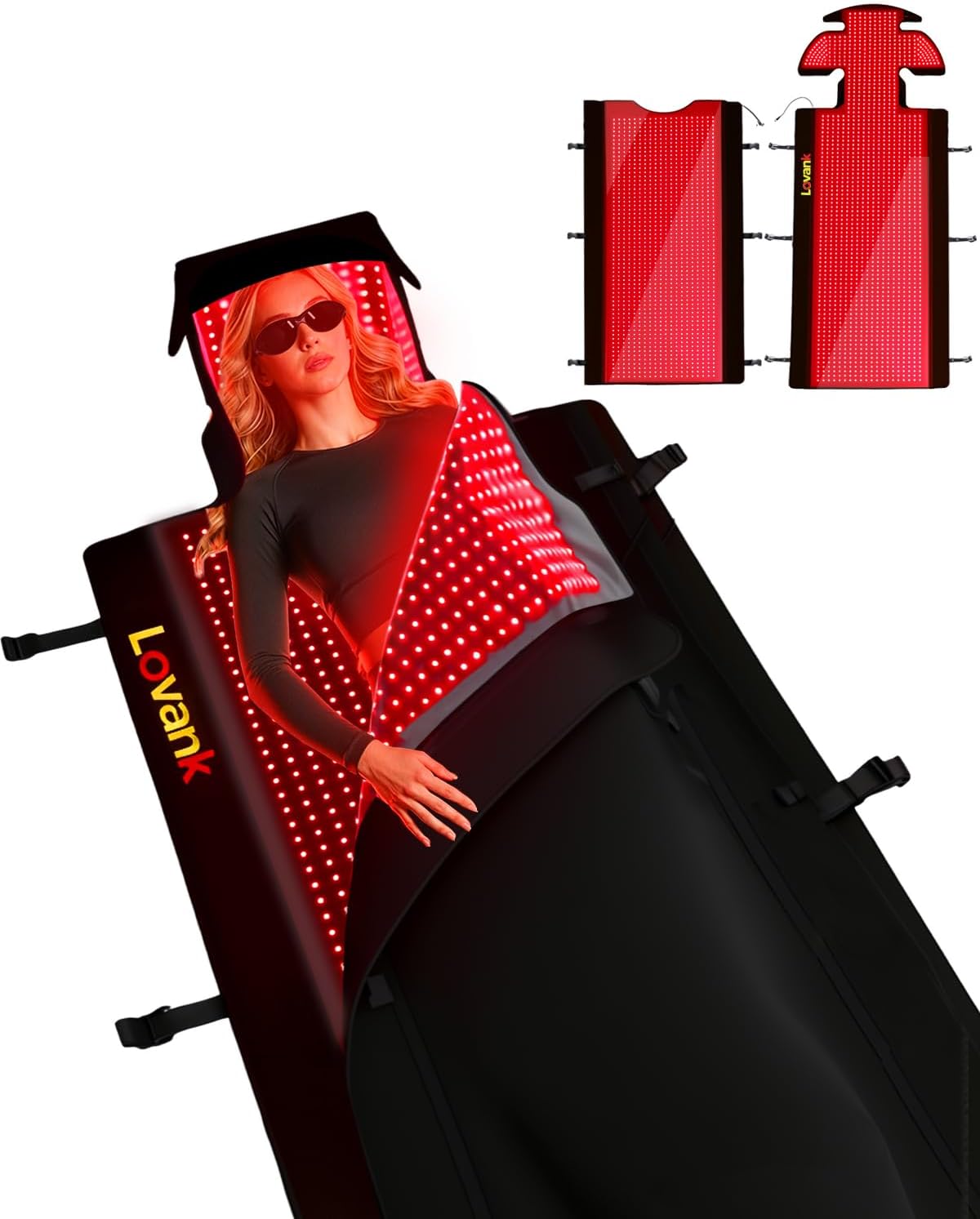 Red Light Therapy Mat for Full Body — 87.4″x33″ Infrared Red Light Blanket with 2874 (660nm & 850nm) LEDs for Home Use