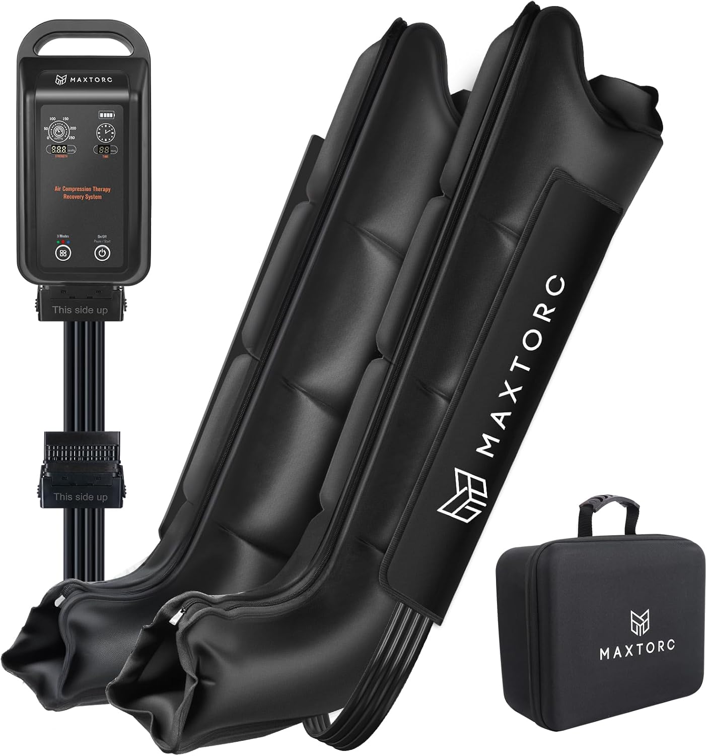 FSA-HSA Eligible Leg Compression Massager Rechargeable Professional Air Compression Boots for Improved Circulation & Muscle Recovery 5 Intensity Levels, 3 Modes, 5000mAh Battery Ideal for Athletes