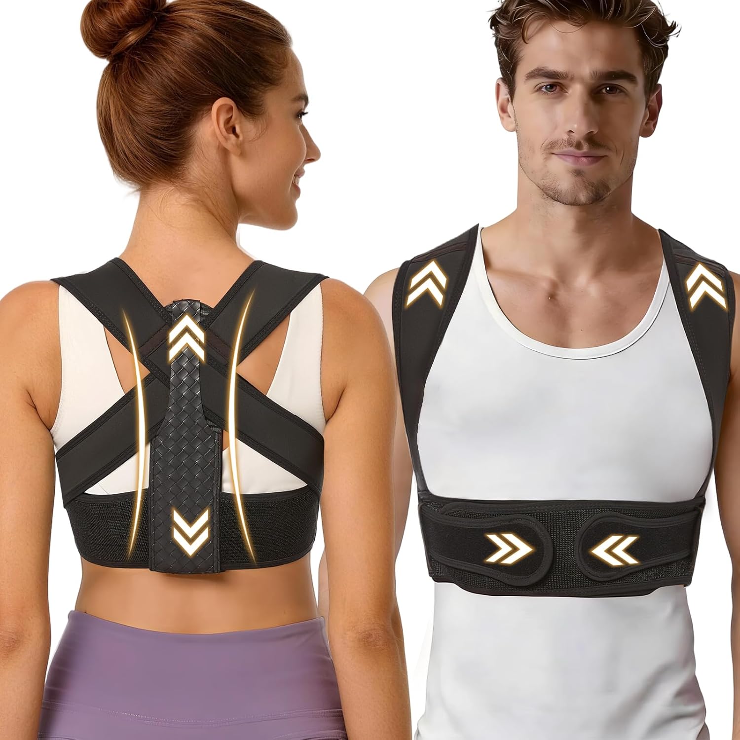 WNIEYO Posture Corrector for Women and Men Back Brace for Women Back Straightener for Effective Lower Back Pain Relief, Scoliosis, and Better Posture Support(S/M)