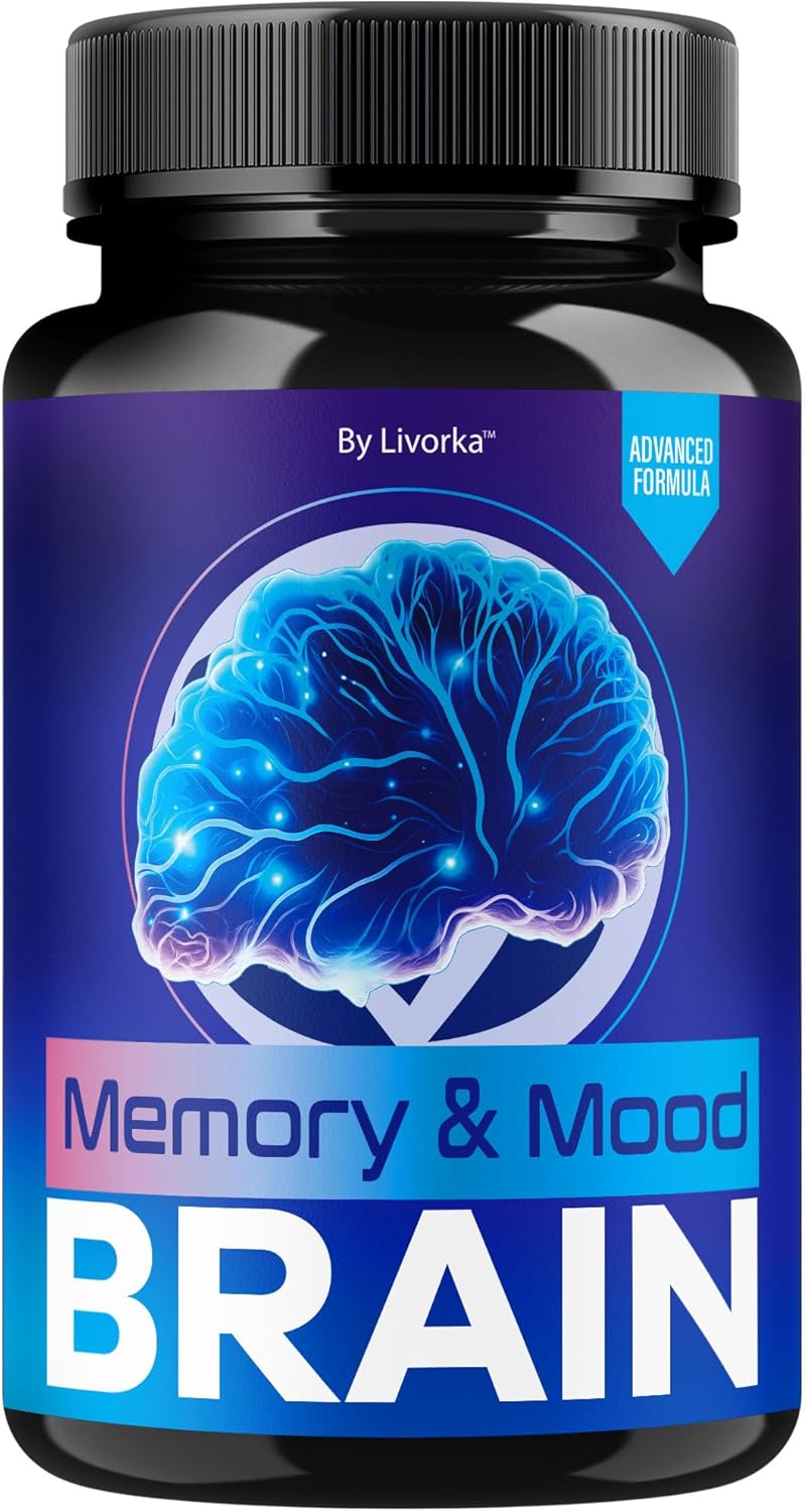 Memory Mood and Brain Capsules – Official Daily Support Brain Health Supplement Pills Advanced Formula, Memory & Mood Brain & Memory Focus Reviews, 60 Capsules for 1 Month