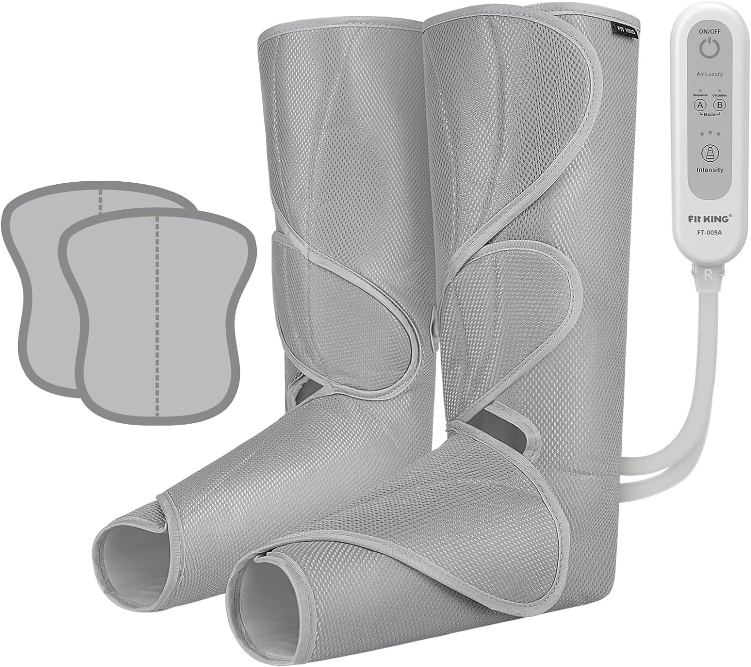 FIT KING Air Compression Leg Massager, Pneumatic Compression Boots for Circulation & Pain Relief, Swelling, Edema, RLS – Foot and Calf Massager Gift for Mom Wife