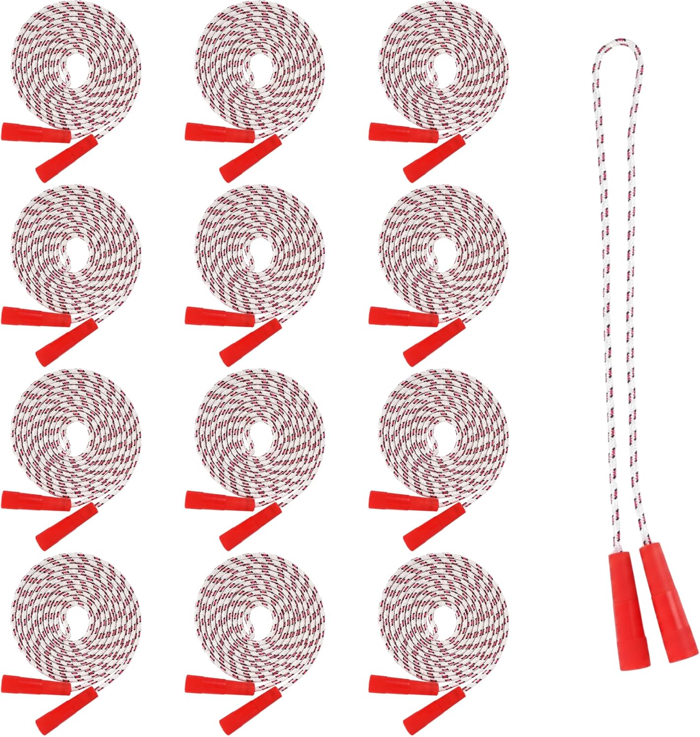 ArtCreativity 84 Inch Nylon Ropes for Kids – Pack of 12 – Durable Jump Ropes with Plastic Handles – Healthy Indoor and Outdoor Activity, Classroom Gifts, Party Favors, Gifts for Boys and Girls