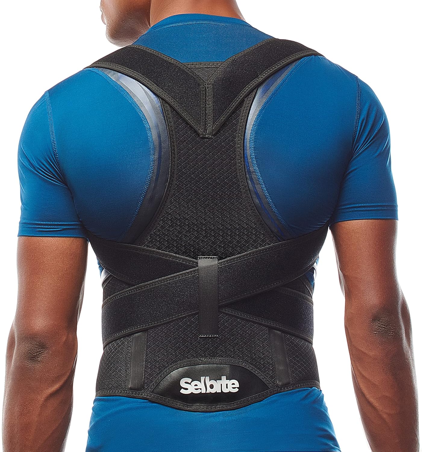 Selbite Posture Corrector for Men and Women – Back Brace for Upper and Lower Body Support – Adjustable Straightener with Pain Relief and Muscle Memory (X-Large)