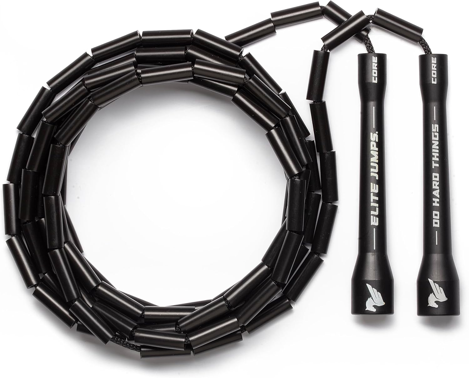 Elite Jumps – Do Hard Things 1” Beaded Jump Ropes | Crossover Jump Rope for Your Exercise Equipment | Segmented Jump Rope