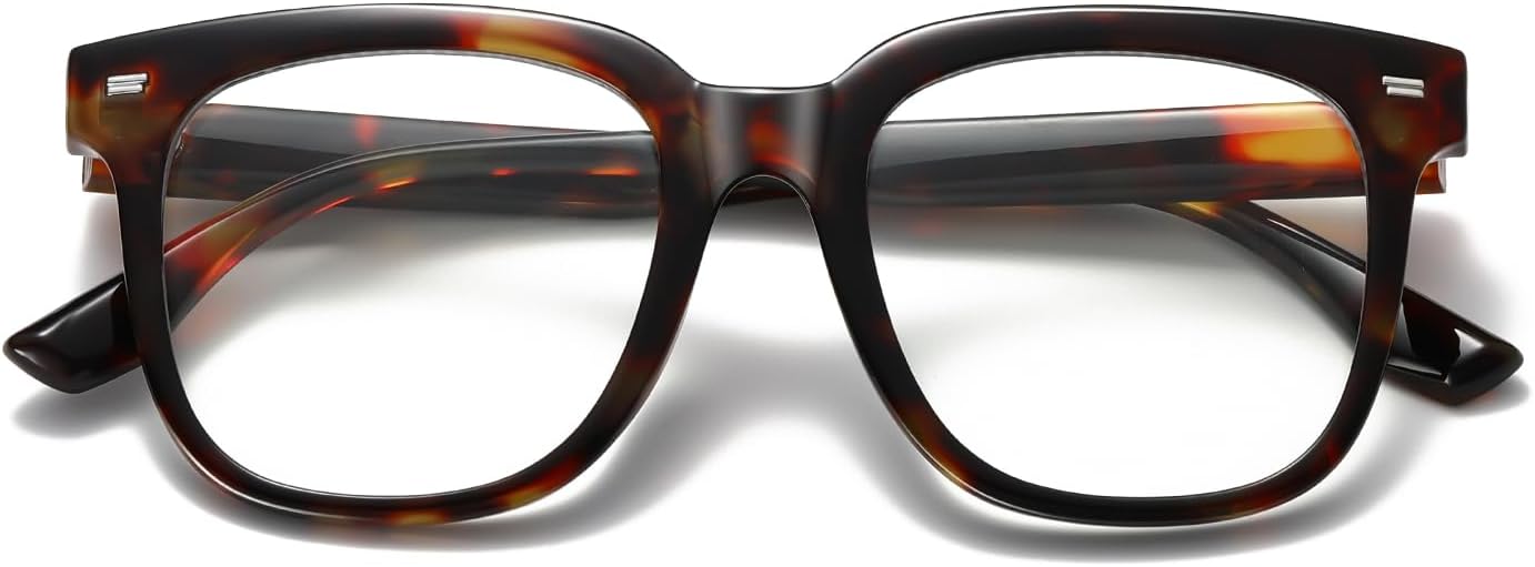 kimorn Oversized Blue Light Glasses for Women Men,Square Frame Anti Eyestrain & UV Protection Computer Eyewear