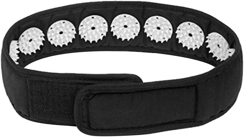 SUPVOX Wrap Belt Headband for Muscle Relaxation Acupressure Wrap for Neck and Head – Facial Skin Lift Chin up Belt Headband – Black Massage Tool for Relaxation and Meditation