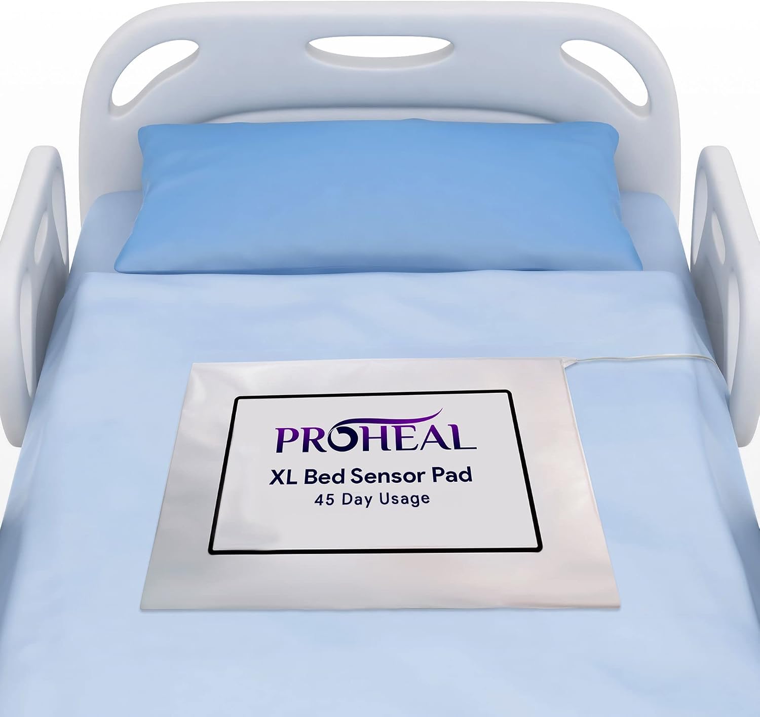 Elderly Monitoring Bed Sensor Pad – Works with Every Bed Alarm – Portable Dementia and Senior Fall Prevention – Water Resistant Slim Design – 45 Day Usage Time – 20” x 30”