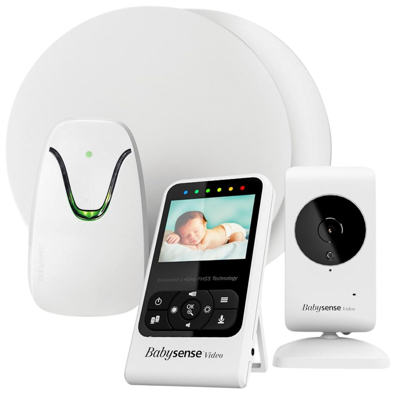 Babysense Video & Breathing Movement Monitor – FSA Video Baby Monitor with Breathing Motion Detection & Alerts Bundle Pack – Video Monitor V24R with Babysense 7 Under-The-Mattress Sleep Monitor