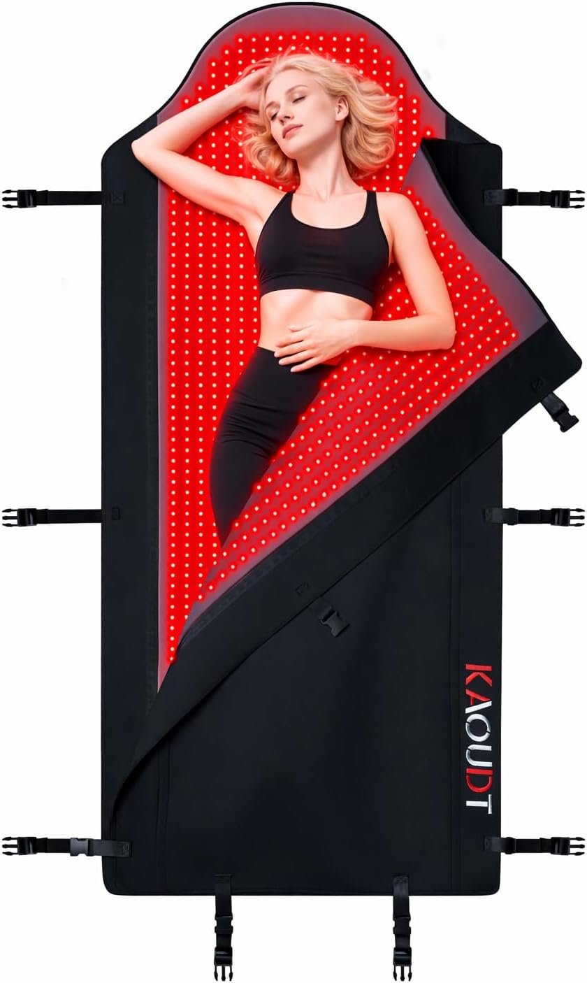 2026 Medical-Grade TPU Red Light Therapy Mat for Full Body Pain Relief, FSA&HSA Eligible 72″x33″ Dual Wavelength Infrared Red Light Blanket with 2600 LEDs for Home Use (Black)
