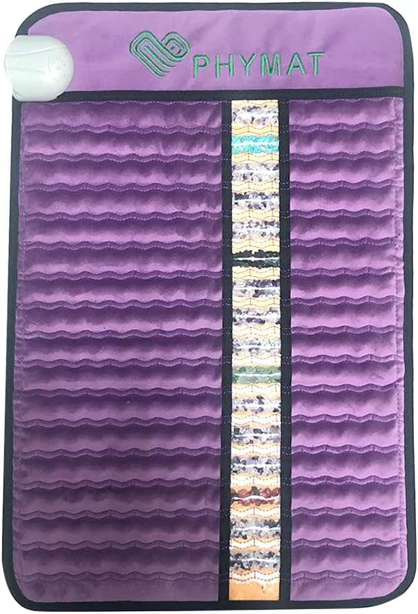 PHYMAT Far Infrared Amethyst Heating Pad – 5 Color Natural Crystal Heating Mat – Infrared Heating Pad with Auto Shut Off – Overheat Protection,Smart Control (23″x16″) Cover not Included