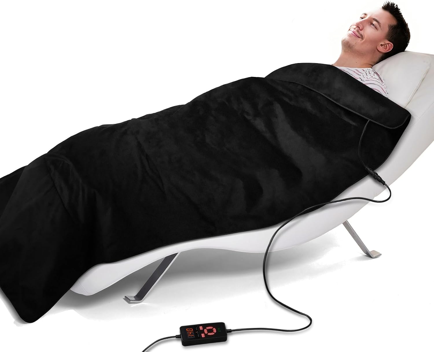 UTK Full Body Size Infrared Heating Pad for Pain Relief, 70″ x 31″ Ultra Soft Far Infrared Heating Mat, EMF Free, FSA-HSA Eligible, Smart Controller with Memory Function, Super Large Size