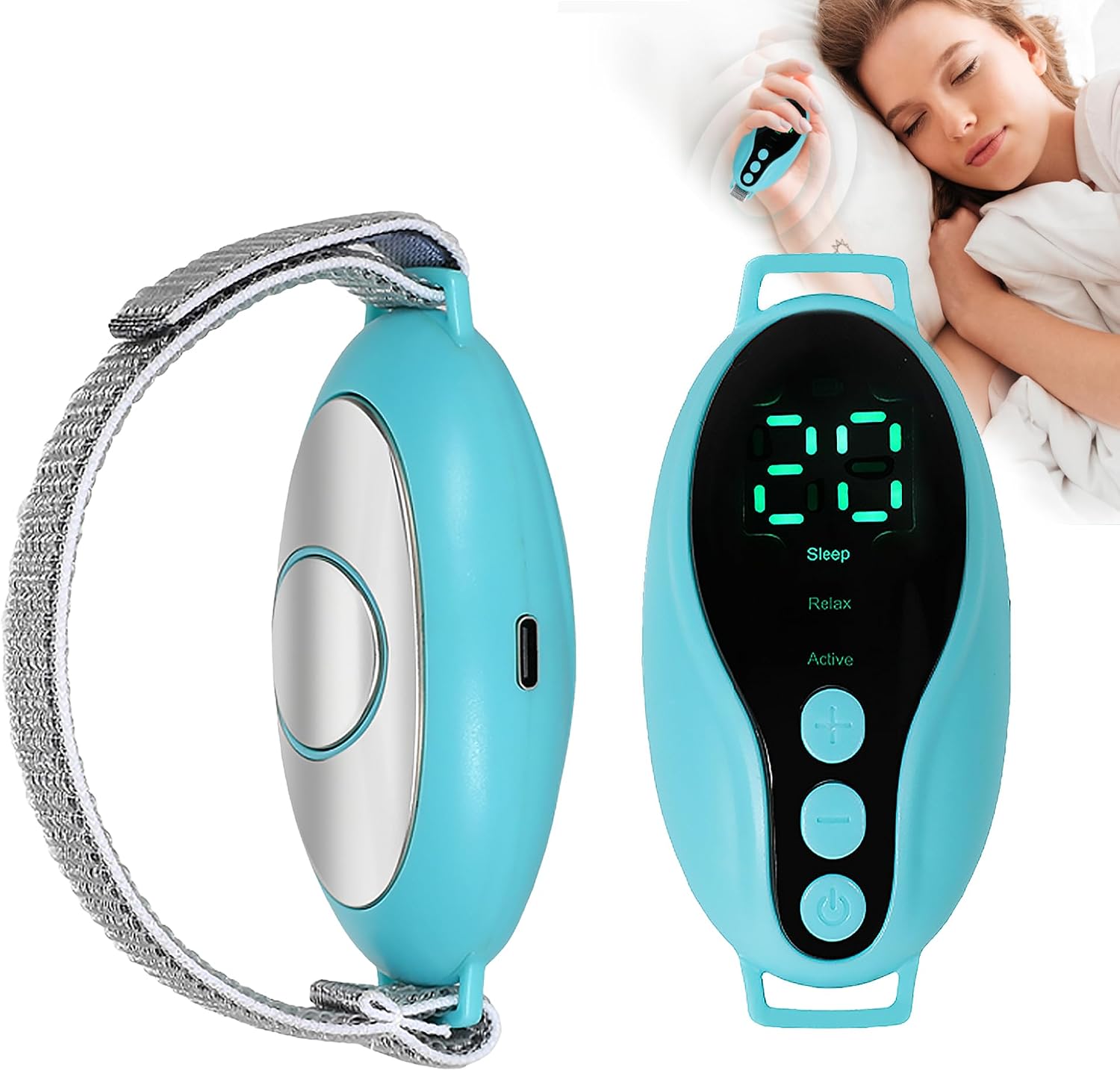 Sleep Aid Device, 3 Modes Palm Sleep Massage Handheld Microcurrent Anxiety Device Insomnia Relief