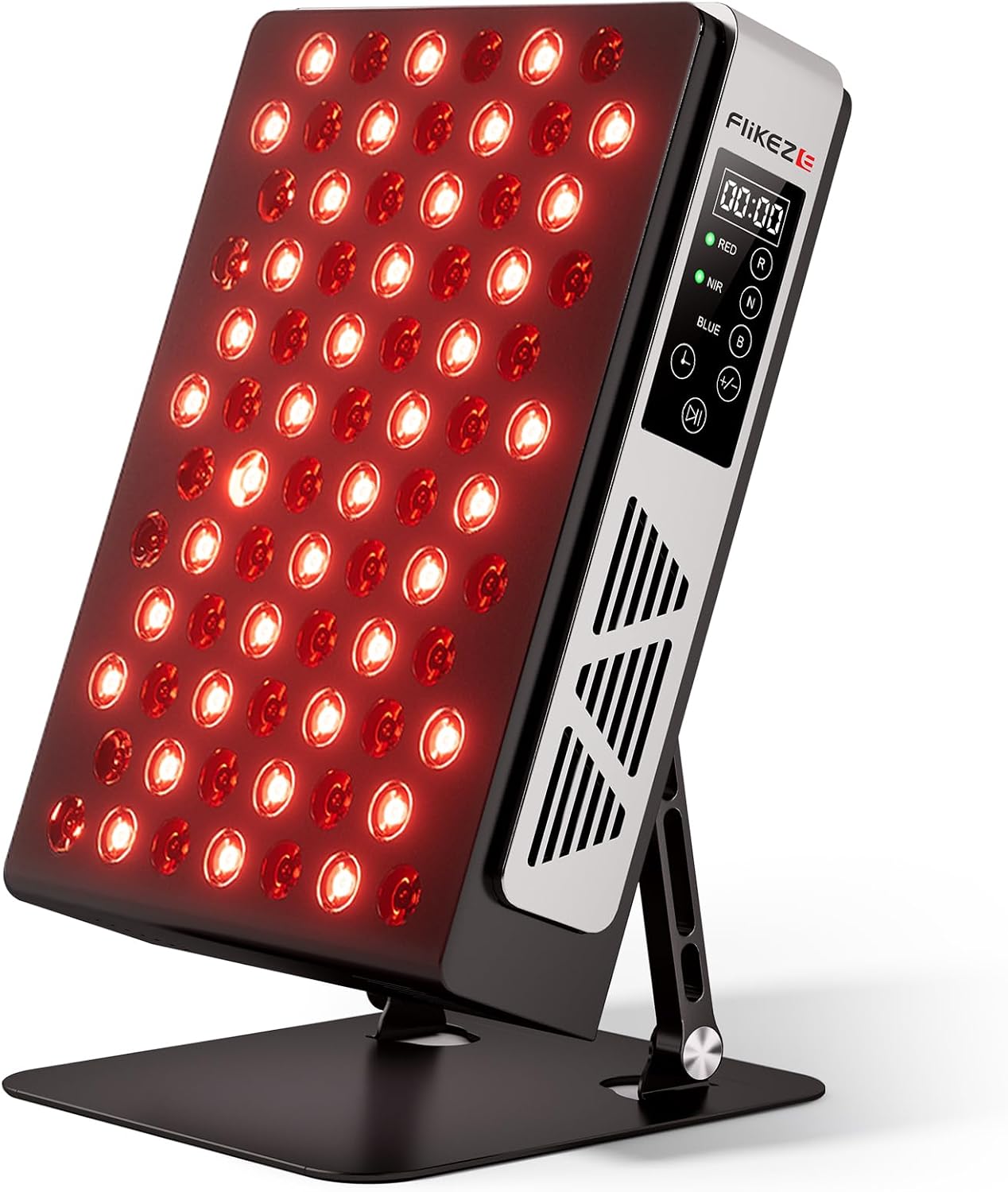 FliKEZE Red Light Therapy for Body Face, 3+4 Chips 7 Wavements 460nm-880nm Red Light Panel with 4 Modes, Dimmable & Timer, Blue Lights Infrared Light Therapy for Home Office Gym, Elite 78 LEDs