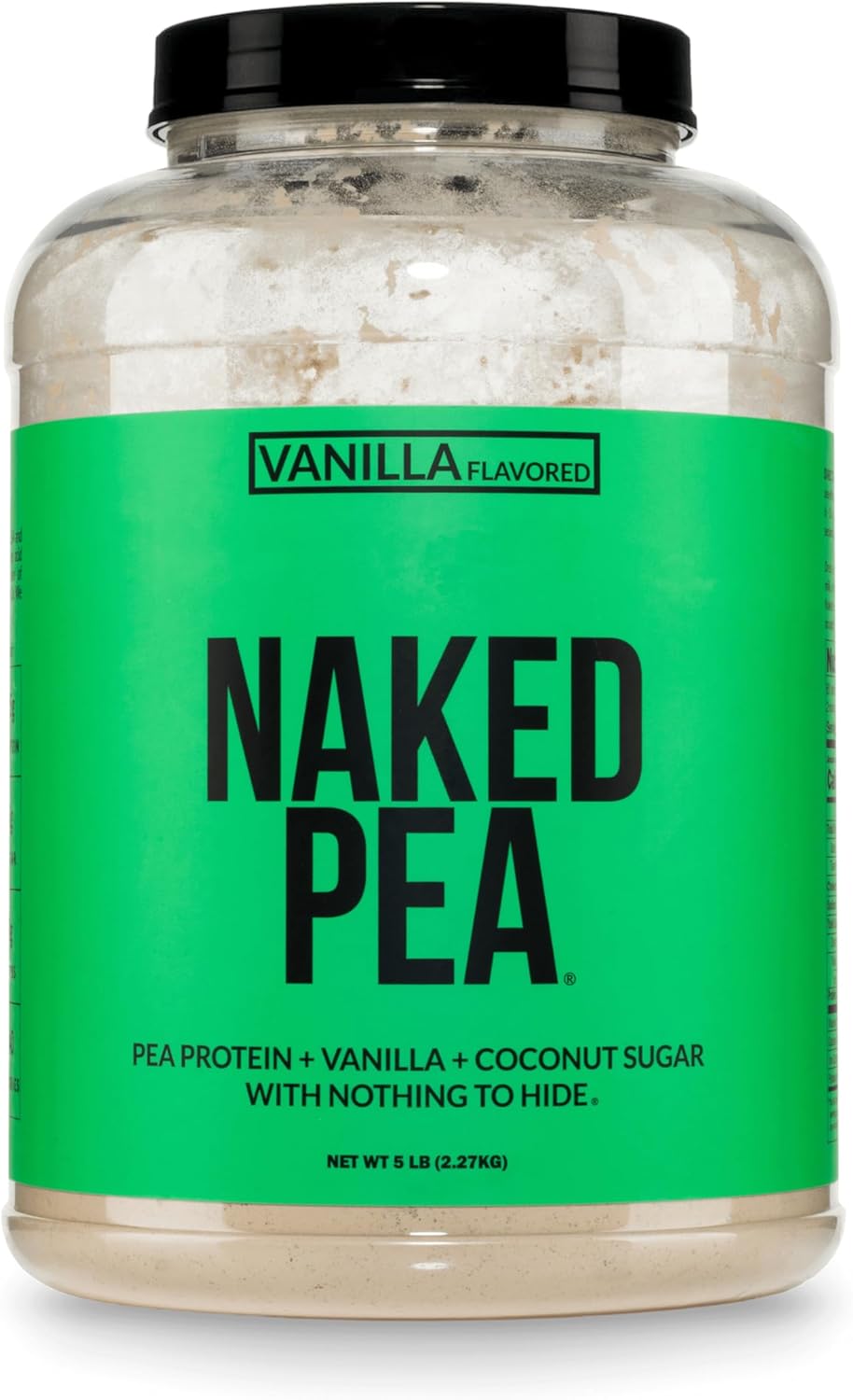 Naked Pea – Vanilla Pea Protein Isolate from North American Farms – 5lb Bulk, NSF Certified, Plant Based, Vegetarian & Vegan Protein Power, Easy to Digest, Non-GMO, Gluten Free, Lactose Free, Soy Free