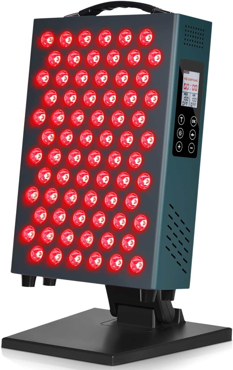 Lawind Red Light Therapy Panel for Face & Body, 660nm Red & 850nm Near Infrared Light Therapy, 72 High Power LEDs, 180mW/cm² High Irradiance LED Red Light Panel with Remote, Timer & Stand