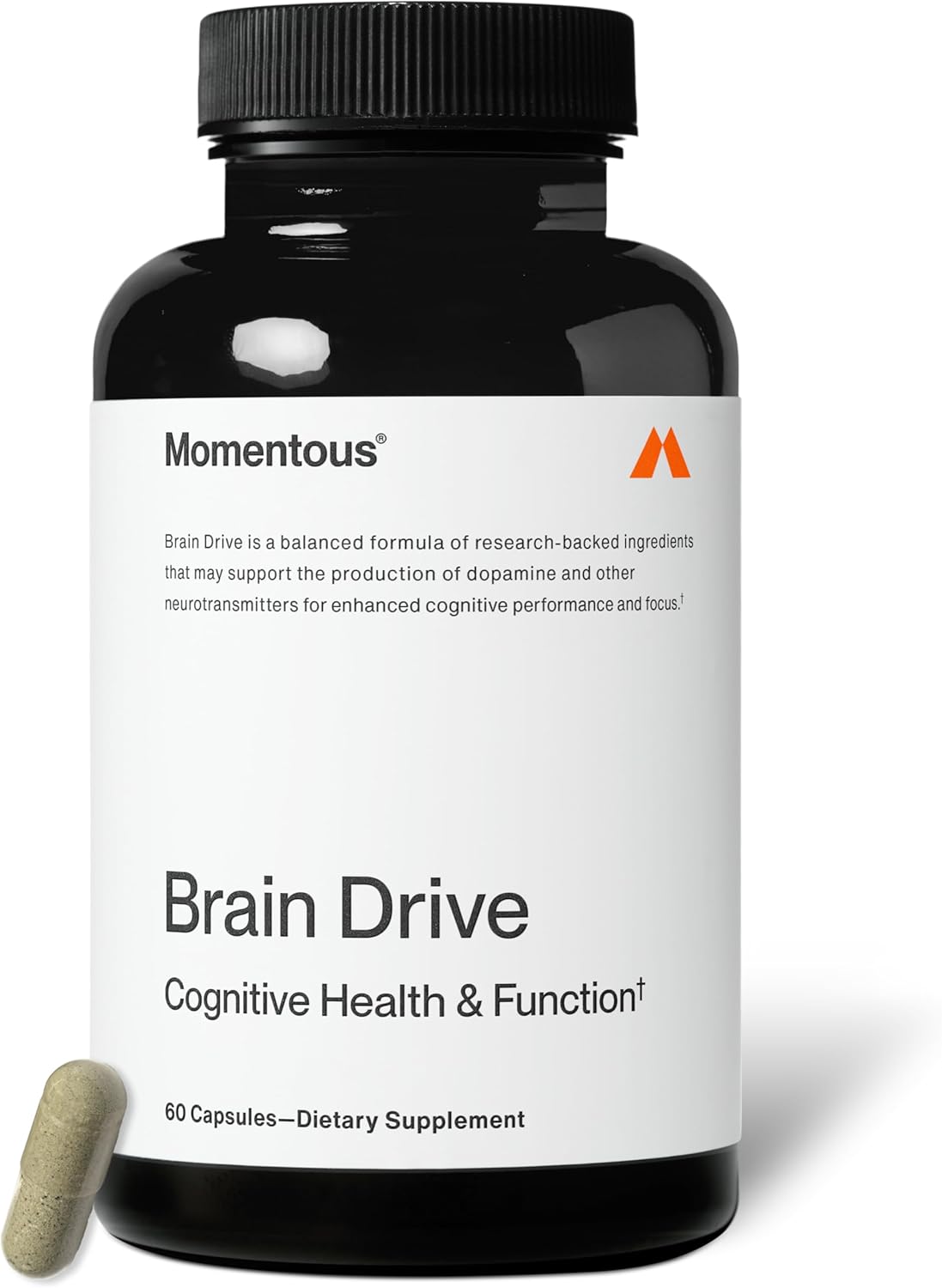 Momentous Brain Drive Nootropic Supplement – Brain Supplement for Memory & Focus Support – NSF Certified for Sport – GMO- & Gluten-Free – 30 Servings