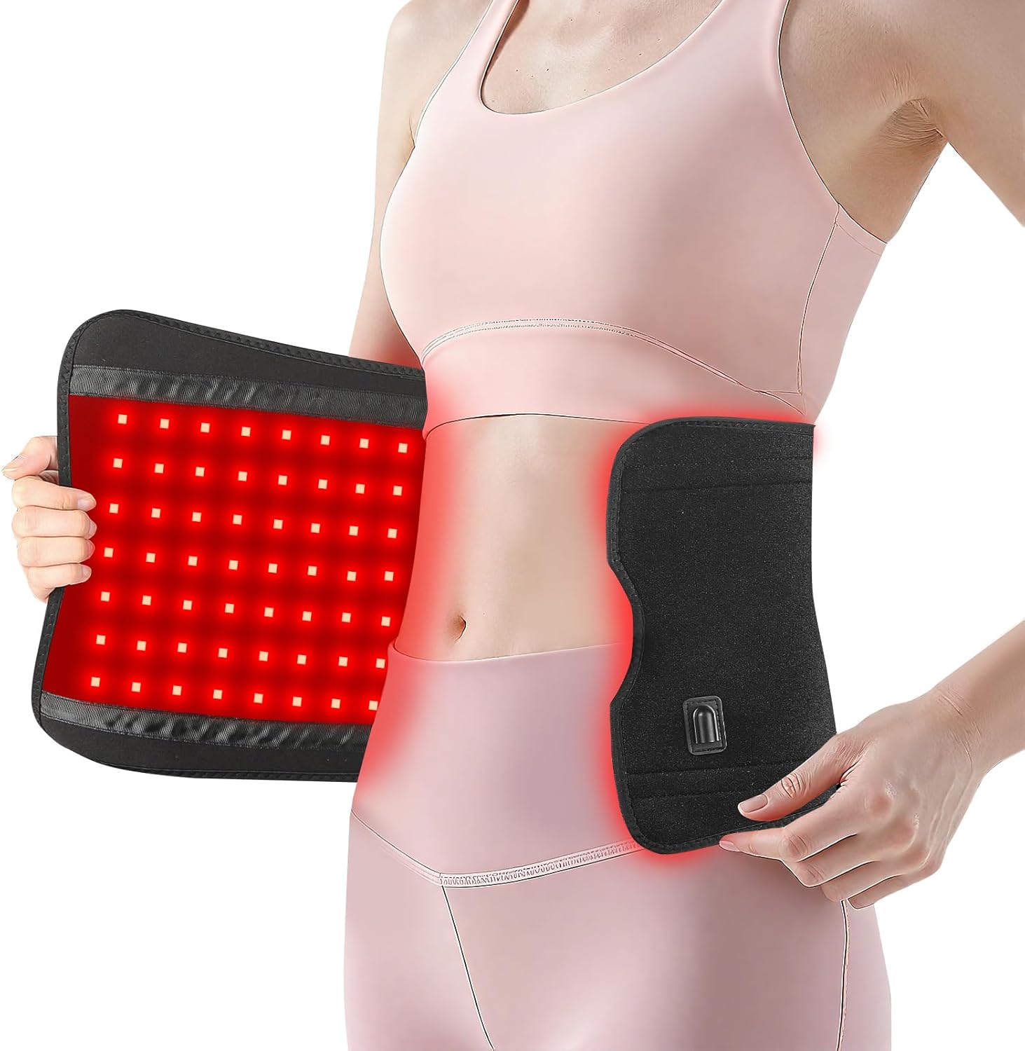 Red Light Therapy Mat for Body, Red Light Therapy Pad with 140 LEDs, 2 in 1 (660nm & 850nm), Adjustable Timer & Intensity, Premium Leather