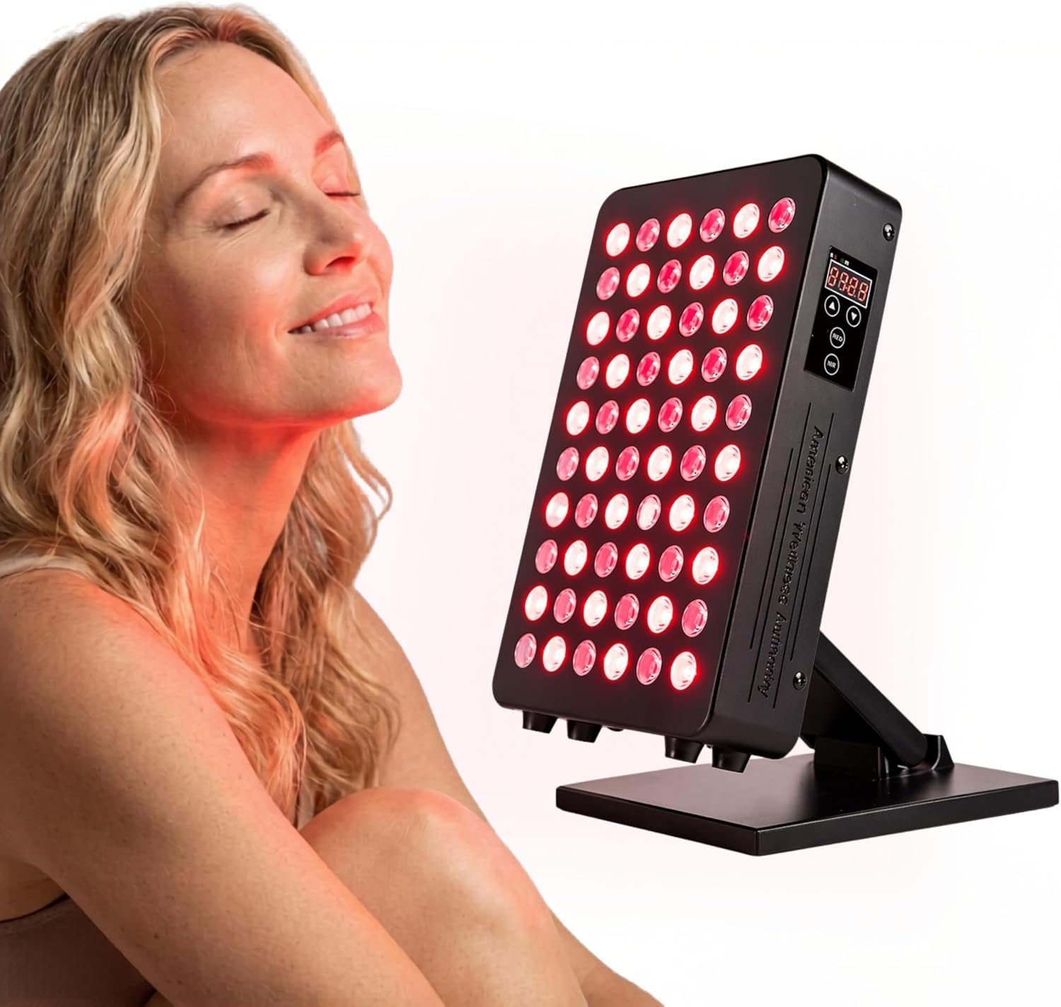 FSA Red Light Therapy for Body & Face – 660nm & 850nm Near Infrared Red Light Therapy Panel for Skin, Muscles & Recovery – Full-Body LED Light Therapy Device with Stand HSA
