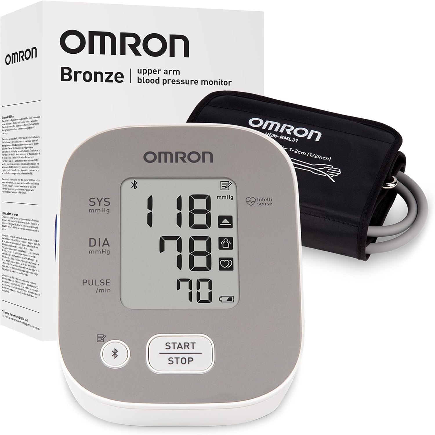 OMRON Bronze Blood Pressure Monitor for Home Use & Upper Arm Blood Pressure Cuff – #1 Doctor & Pharmacist Recommended Brand – Clinically Validated – Connect App