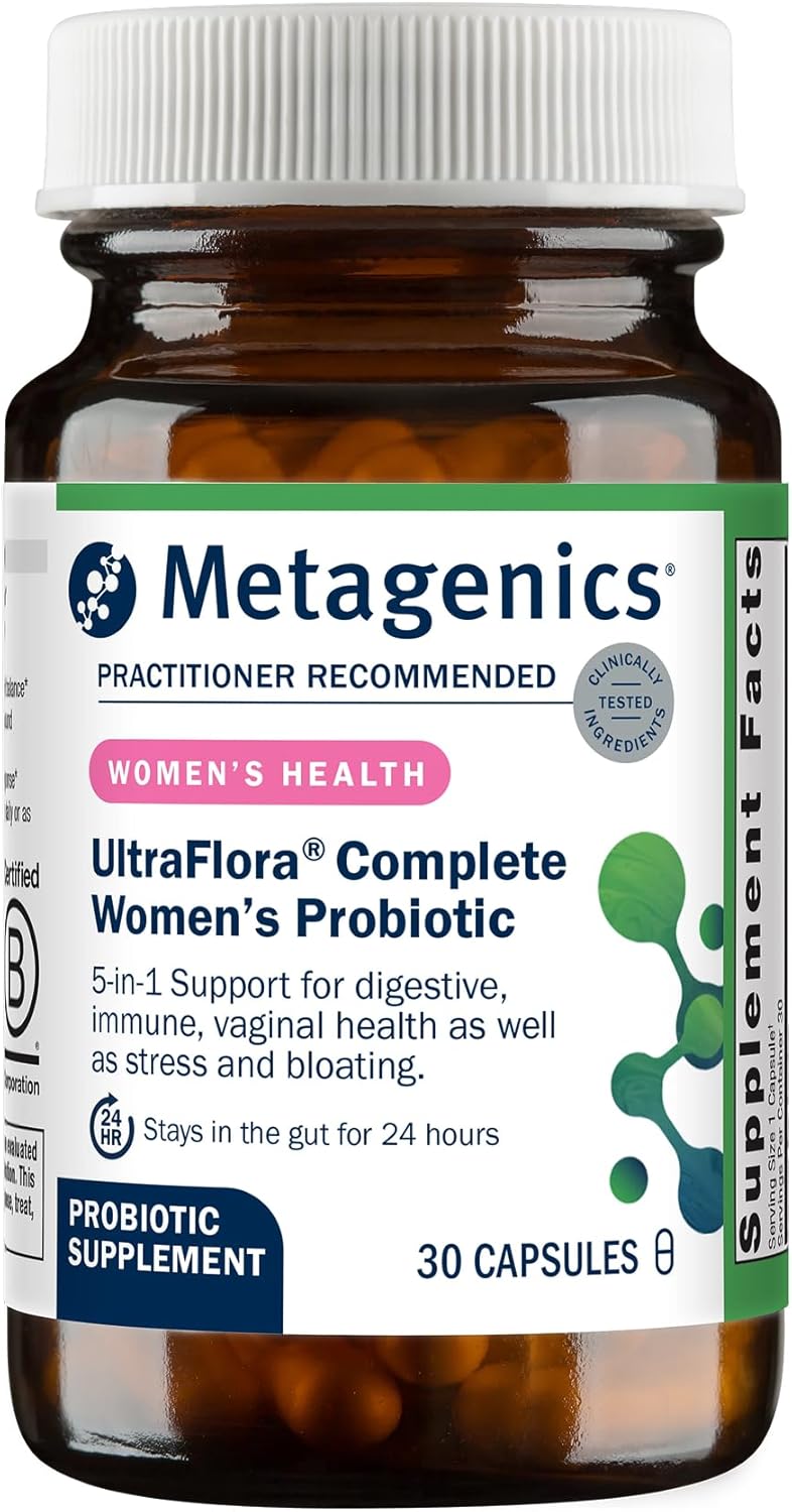 Metagenics UltraFlora Complete Women’s Probiotic – Shelf-Stable 5-in-1 Multi-Benefit Formula for Digestive, Immune, Vaginal, Urogenital & Microbiome Health* – 30 Capsules