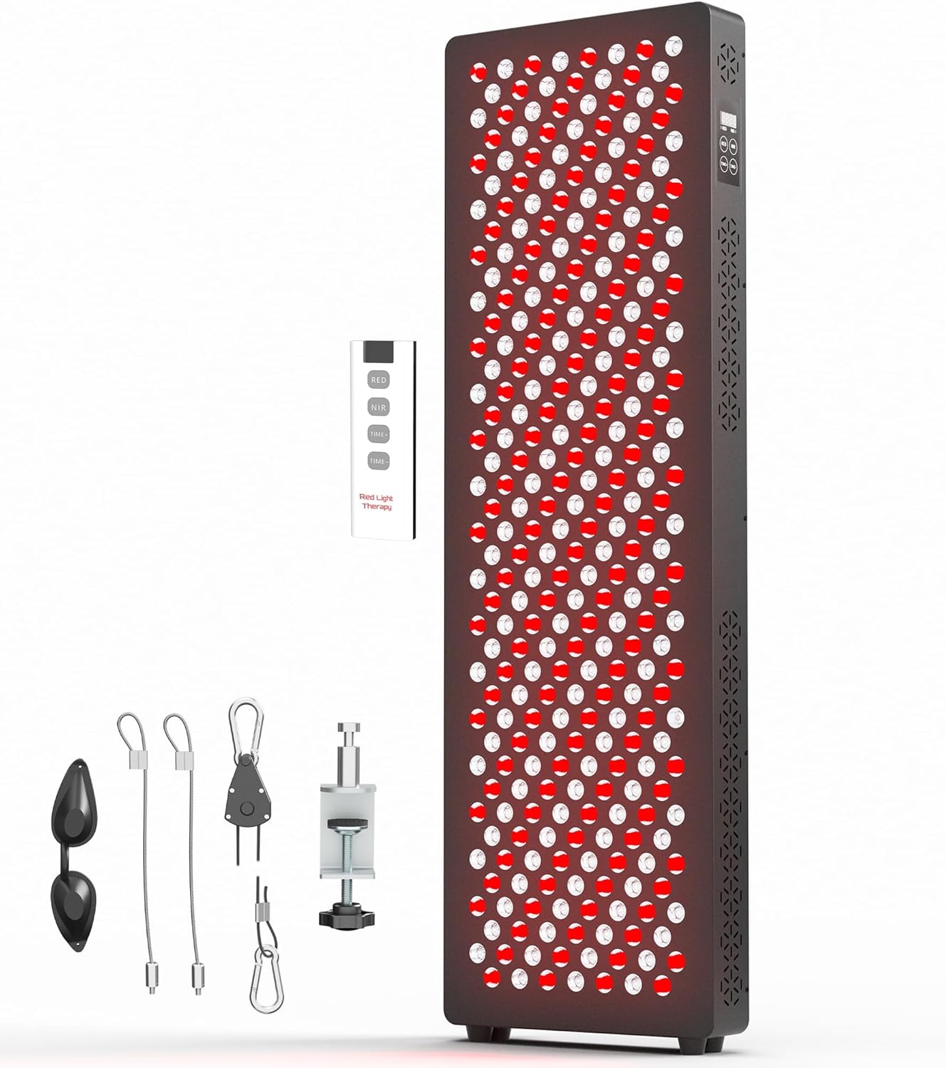 Life Finds 12 x 38 inch Red Light Therapy Panel Lamp for Skin and Muscles, Near Infrared Treatment, 300-LEDs, 390W, 5 Wavelength Modes, 214 Irradiance, Remote Control, LF-RL36