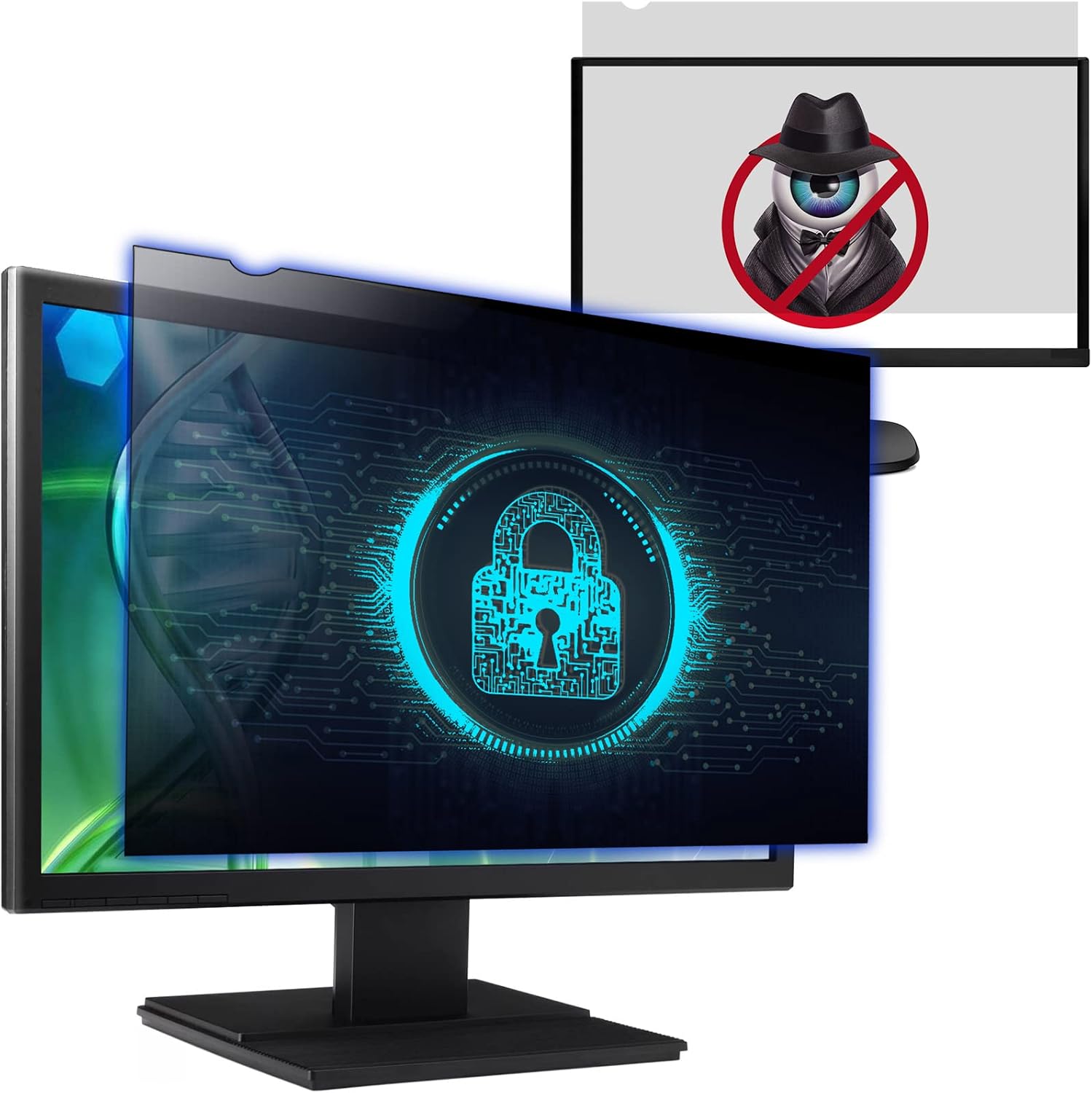 Computer Privacy Screen Filter for 27 Inch 16:9 Widescreen Monitor, Anti-Spy/Anti Glare Protector Office Accessories – WxH: 23 9/16″ x 13 1/4″ (598mm x 337mm) (Not for 27″ 16:10)