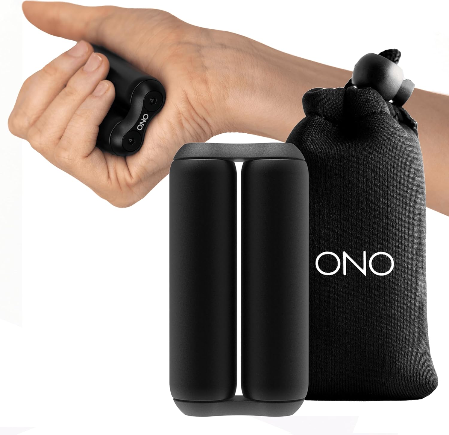 ONO Roller – Handheld Fidget Toy for Adults | Help Relieve Stress, Anxiety, Tension | Promotes Focus, Clarity | Compact, Portable Design (Black, Junior Size – Aluminum)