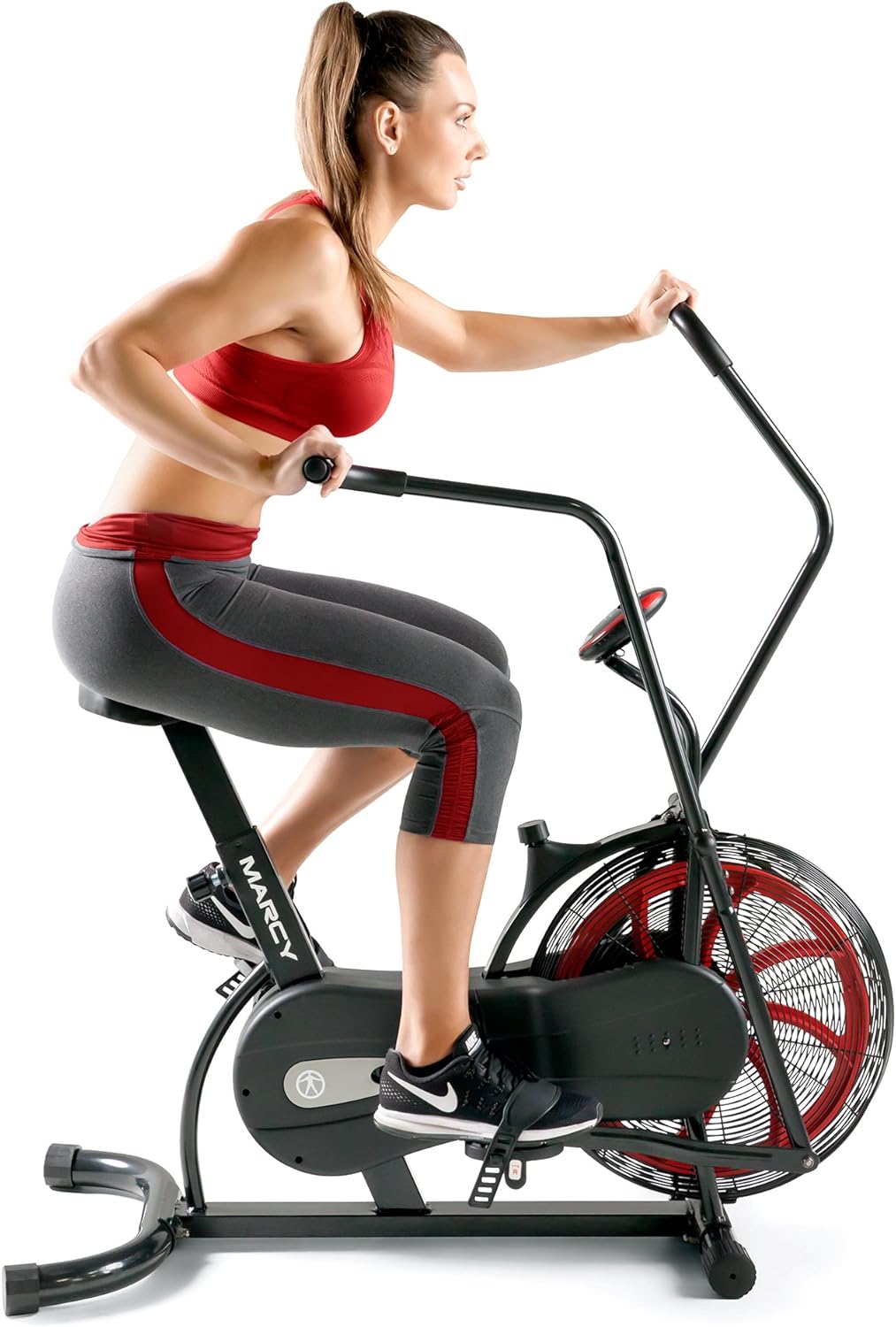 Marcy Air-Resistance Exercise Fan Bike With Dual Action Handlebars