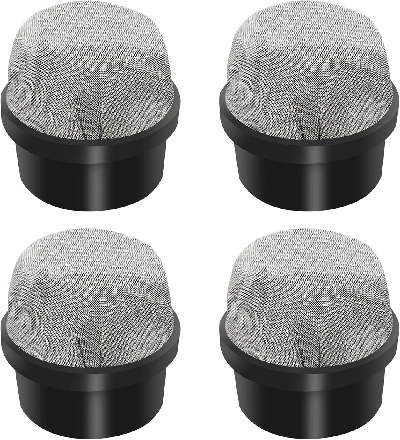 190106Z Air Bleeder Screen Cap, Stainless Steel Screen Cap, Internal Air Bleeder Screen, Screen Cap Replacement Parts, Compatible with Pentair, EasyClean D.E., Quad D.E., etc.Filters, 4 Pcs