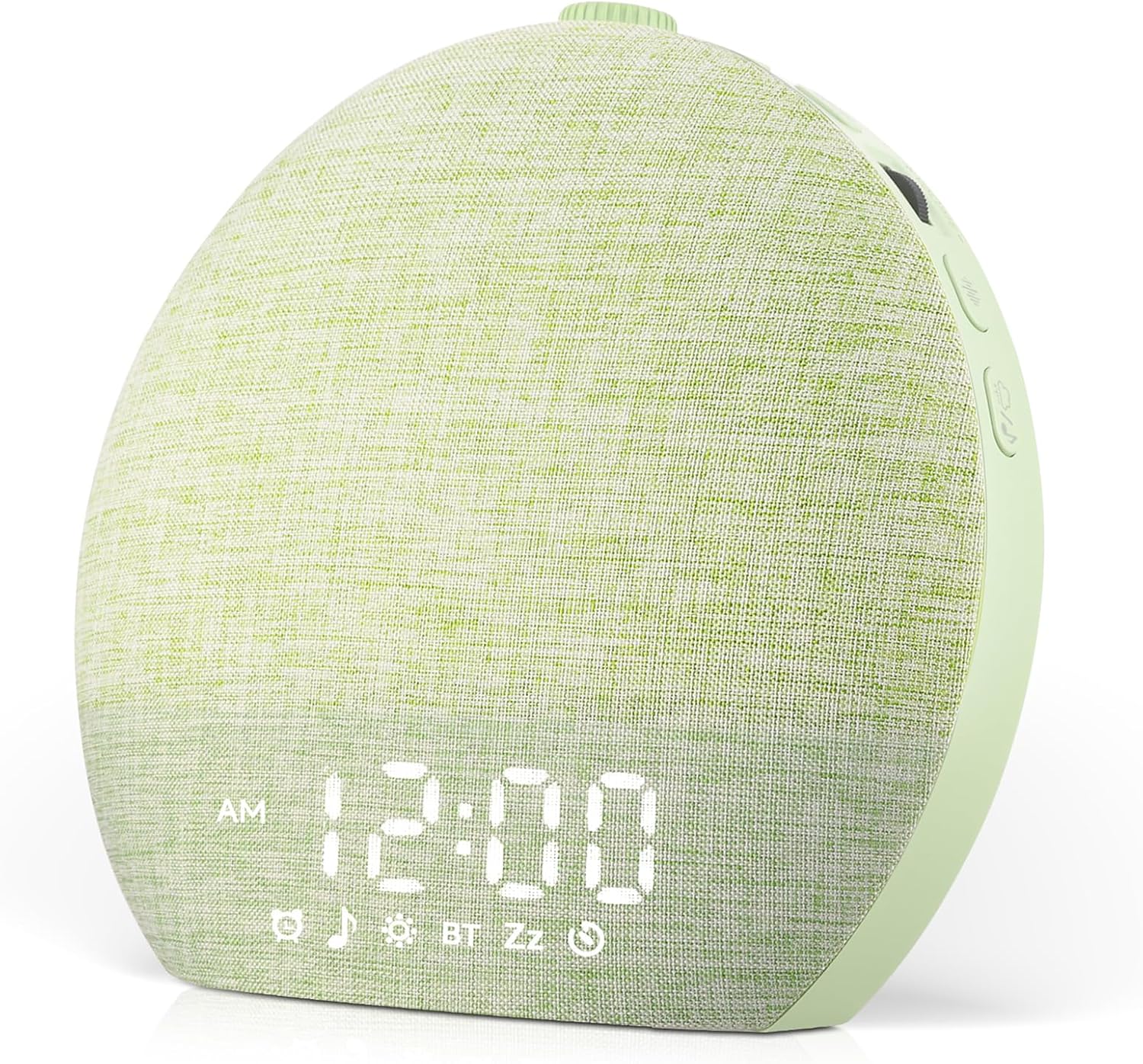 Geuuap Sunrise Alarm Clock White Noise Sound Machine for Bedroom | Natural Wake-Up Light with 30 Soothing Sleep Aids, Bluetooth Speaker, Dimmable Clock, Screen-Free Design for Baby Kids-Matcha Green