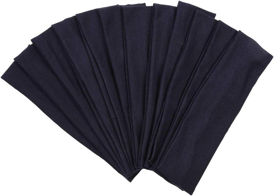 Headbands Hairband Exercise Bands Cotton Soft and Stretchy Elastic Solid Color