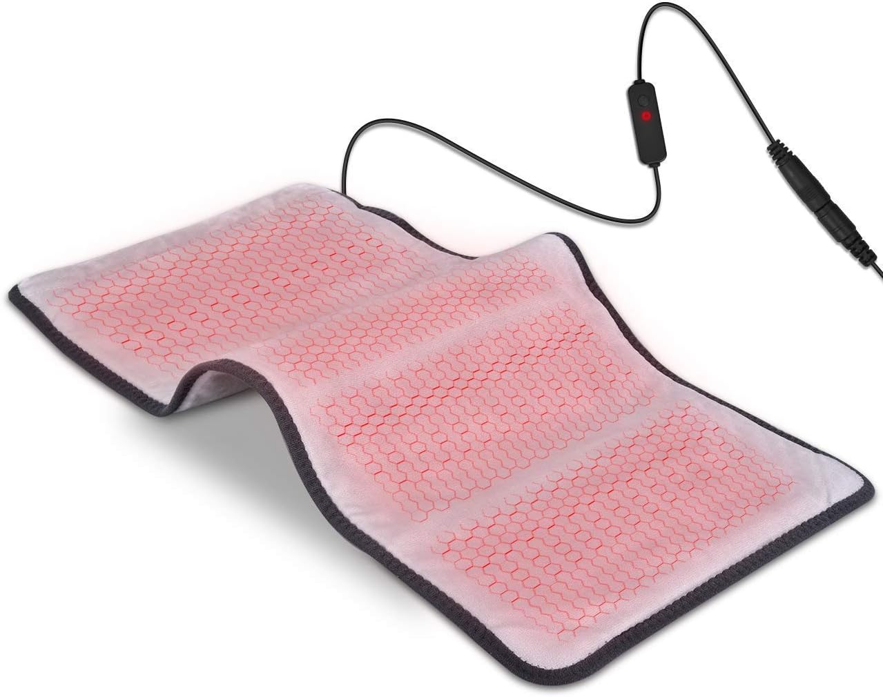 Heating Pad, Far-lnfrared Heating Pads with Auto Shut Off, Ultra Soft Heat Pad with 3 Temperature Settings for Back Shoulder Pain Relief, Fast Heating with Graphene Heating Element 12″x 24″(Gray)