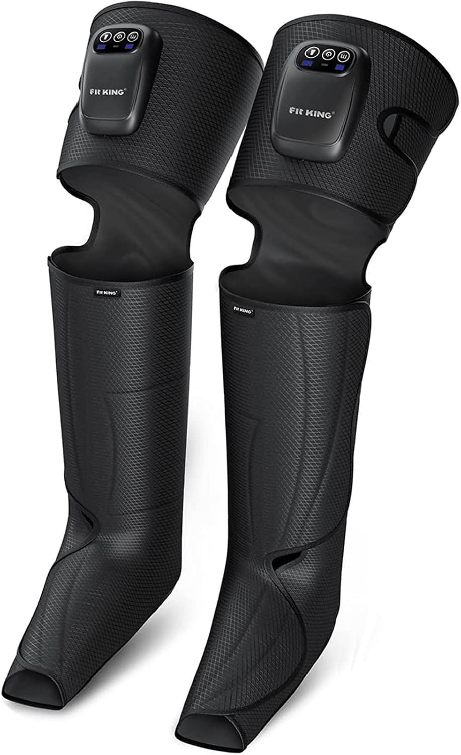 FIT KING Cordless Leg Massager – Full Compression Boots for Foot & Calf, Air Massage for Circulation, Edema, Pain Relief & Recovery, Portable Rechargeable with No Hoses, Gift for Dad Mom