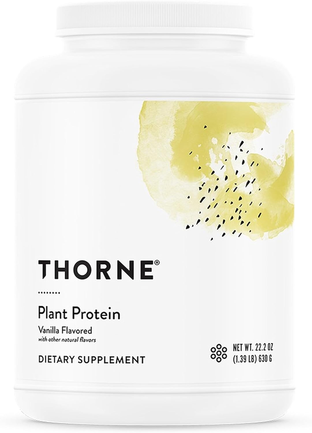 THORNE – Plant Protein – 22 Grams of Vegan Protein Powder – Pea, Rice & Chia Seed Protein with Complete Amino Acid Profile – NSF Certified for Sport – Vanilla – Gluten-Free – About 20 Servings