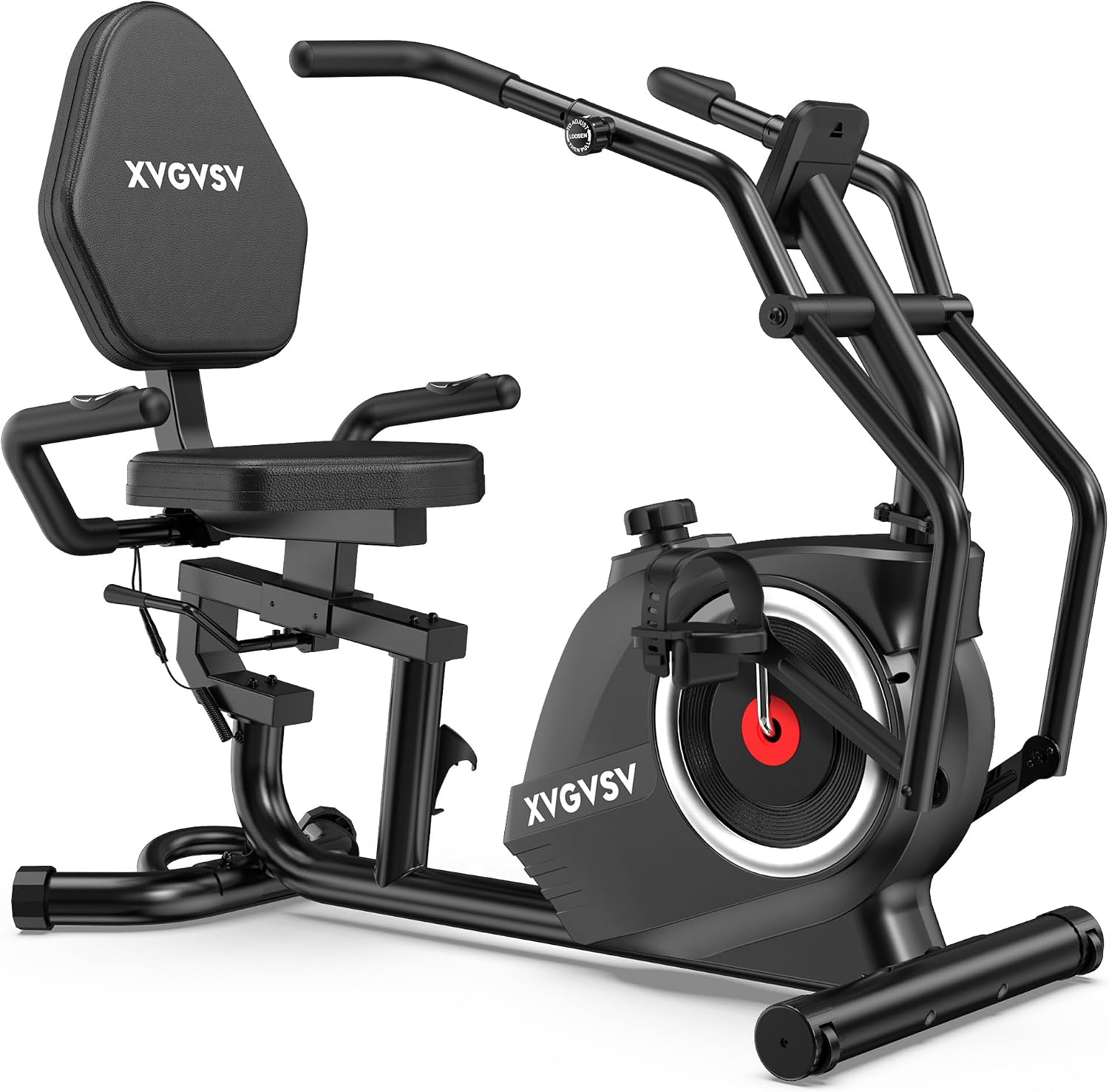 Recumbent Exercise Bike, Recumbent Stationary Bike for Home, Recumbent Bike with 400LB Weight Capacity Whisper-Quiet 16 Levels Magnetic Resistance Heart Rate and Multi-Function LCD Comfortable Seat