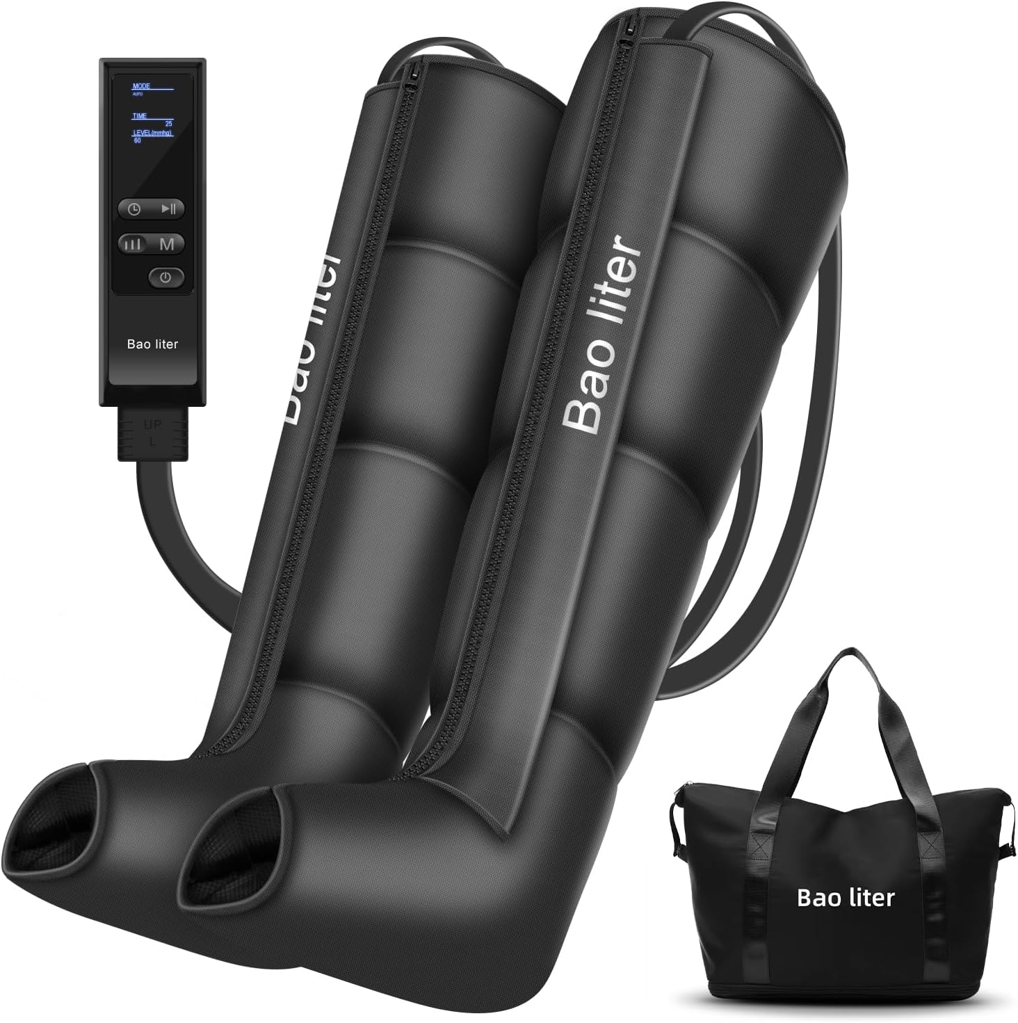 Leg Compression Massager,Professional Full Leg Sequential Pressure Boots, Air Compression Recovery System for Athletes – Circulation and Edema, RLS, Swelling, Pain Relief,9 Intensities 6 Modes
