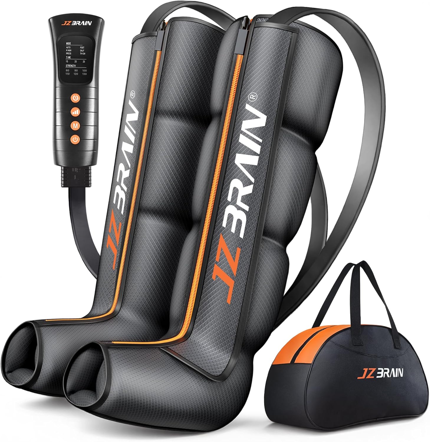 JZBRAIN Sequential Air Compression Recovery System : Professional Full Leg Compression Boots for Circulation and Pain Relief – Sequential Device for Muscle Relaxation