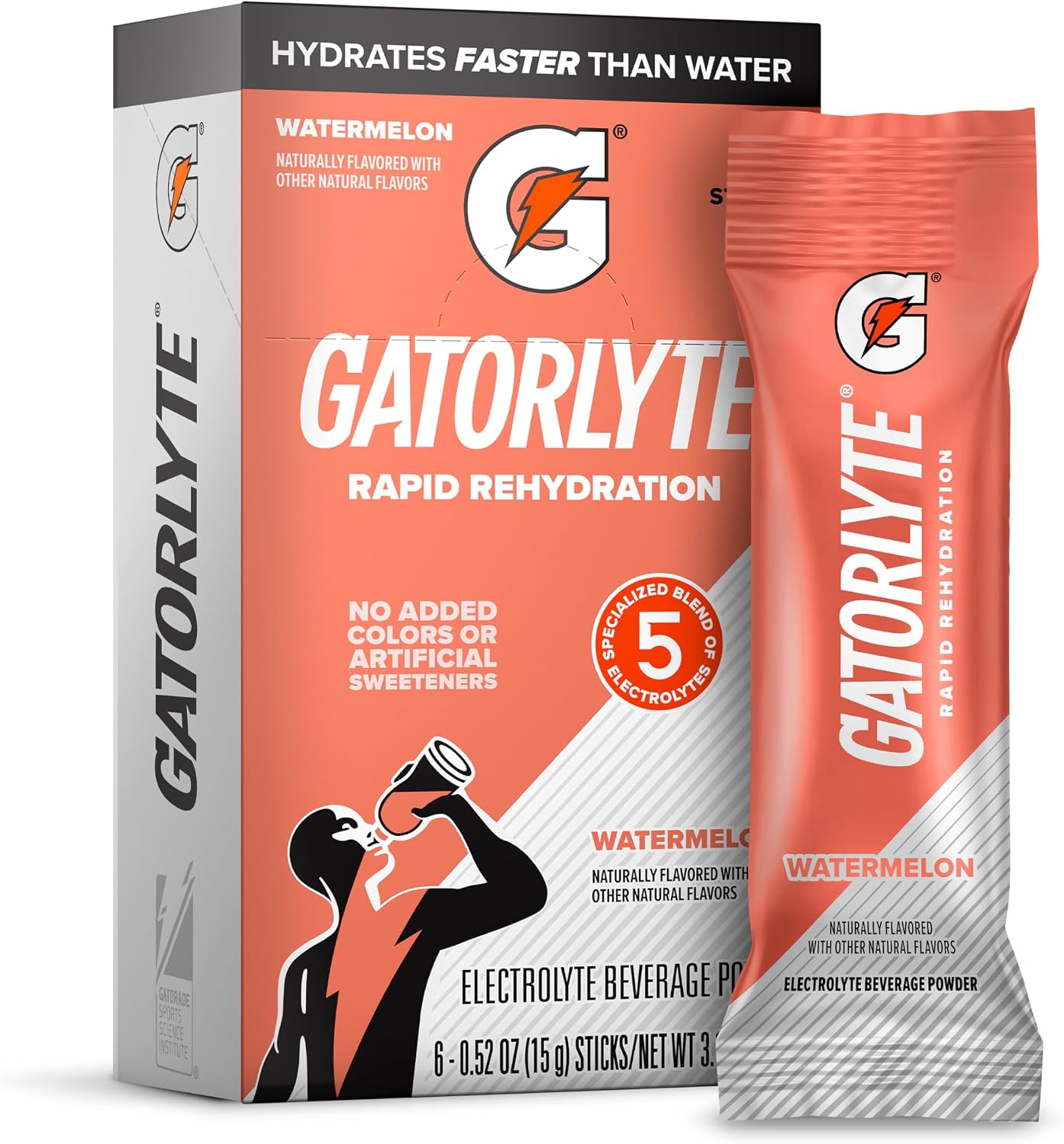 Gatorlyte Powder Watermelon, 16.9oz (Pack of 6)